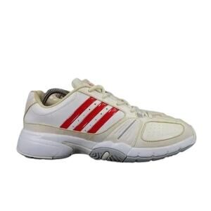 Adidas Shoes Womens 9 Athletic Trainers Tennis Barricade Sport Active Red White